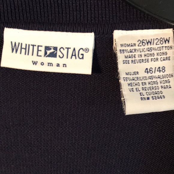 White Stag woman’s navy blue sweater size 26W/28W - Picture 4 of 5